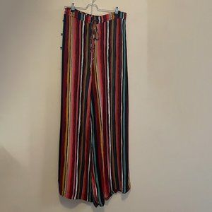Free People Wide Leg Striped Pants